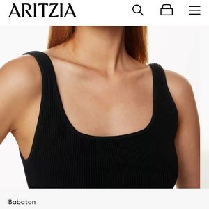 FLASH SALE - Aritzia Babaton Sculpt Knit Squareneck Cropped Tank
